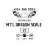 MTL Dragon Scale 0.55ohm Handcrafted By Captain Coils a