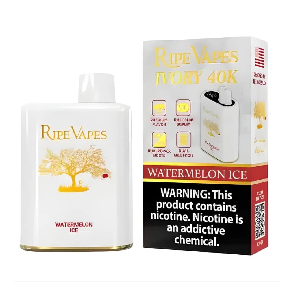 Ripe vapes Ivory 40k Disposable 5% Watermelon Ice
