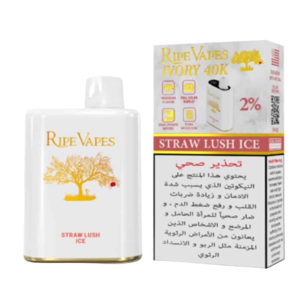 Ripe vapes Ivory 40k Disposable 5% Strawberry lush ice
